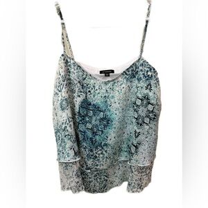 Le Chateau Green and Blue Sleeveless Camisole